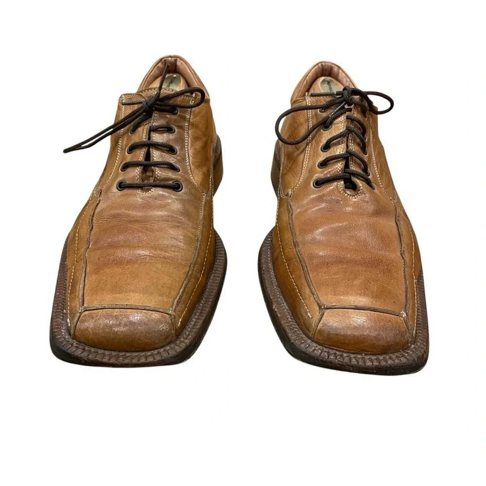 McKanty Leather Square Toe Loafer Dress Shoes Men’s Size 10 / EU 44 Brown Italy